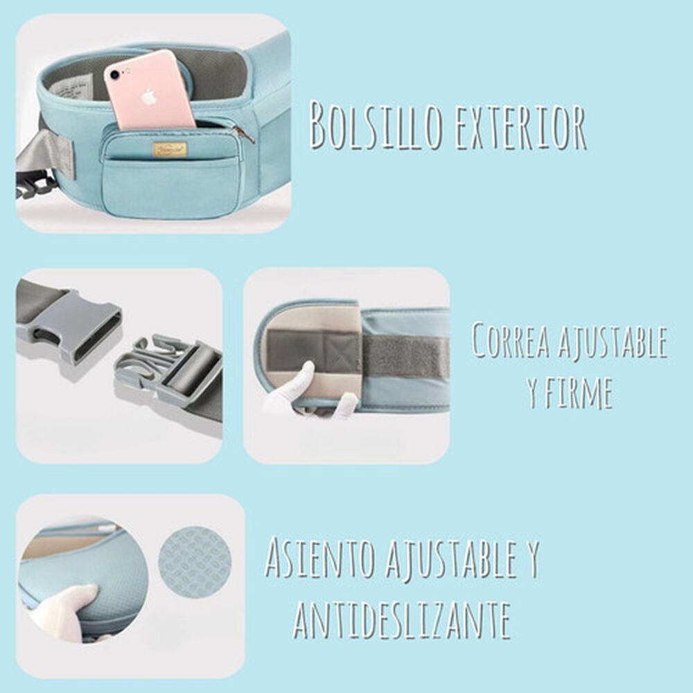 Portabebé Ergonómico Multifuncional 3 En 1 Lubabycas Azul image number 7.0